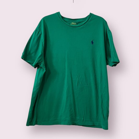 Polo Ralph Lauren Men’s Green T-Shirt Size Large – Classic Fit Short Sleeve - Picture 2 of 7